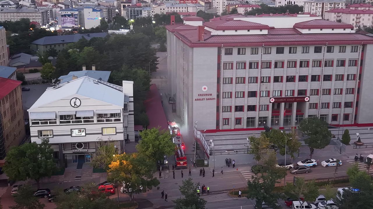 Erzurum Adliye Binasında Yangın: Dosyalar UYAP Sistemiyle Korunuyor